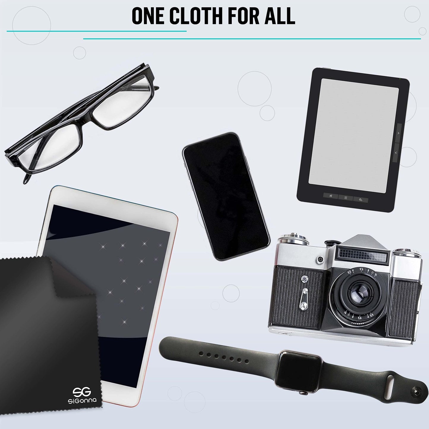 Compact microfiber cloth ideal for travel and daily use