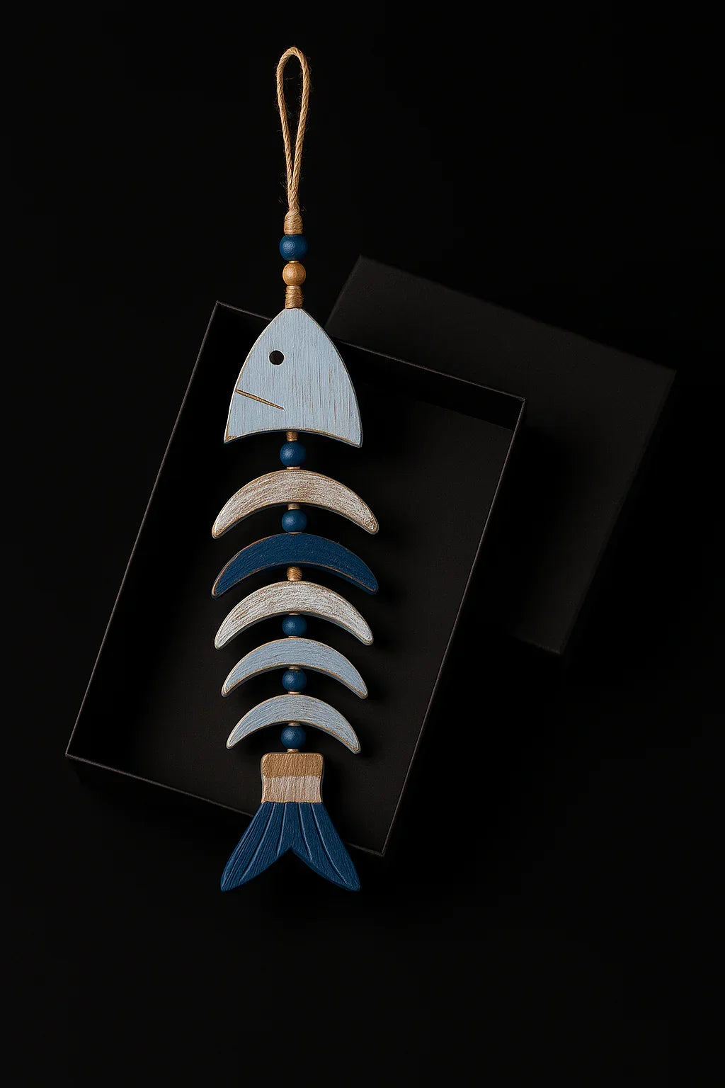 handmade wooden fish coastal wall art