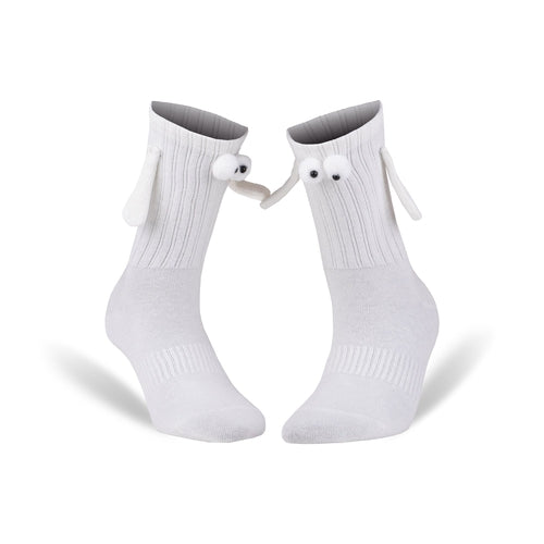 Unisex Magnetic Cotton Socks with Hand Design — 1 Pair
