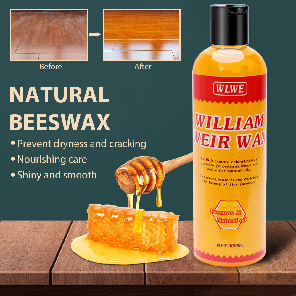 Krombee presents Natural beeswax wood polish restoring shine on wooden furniture