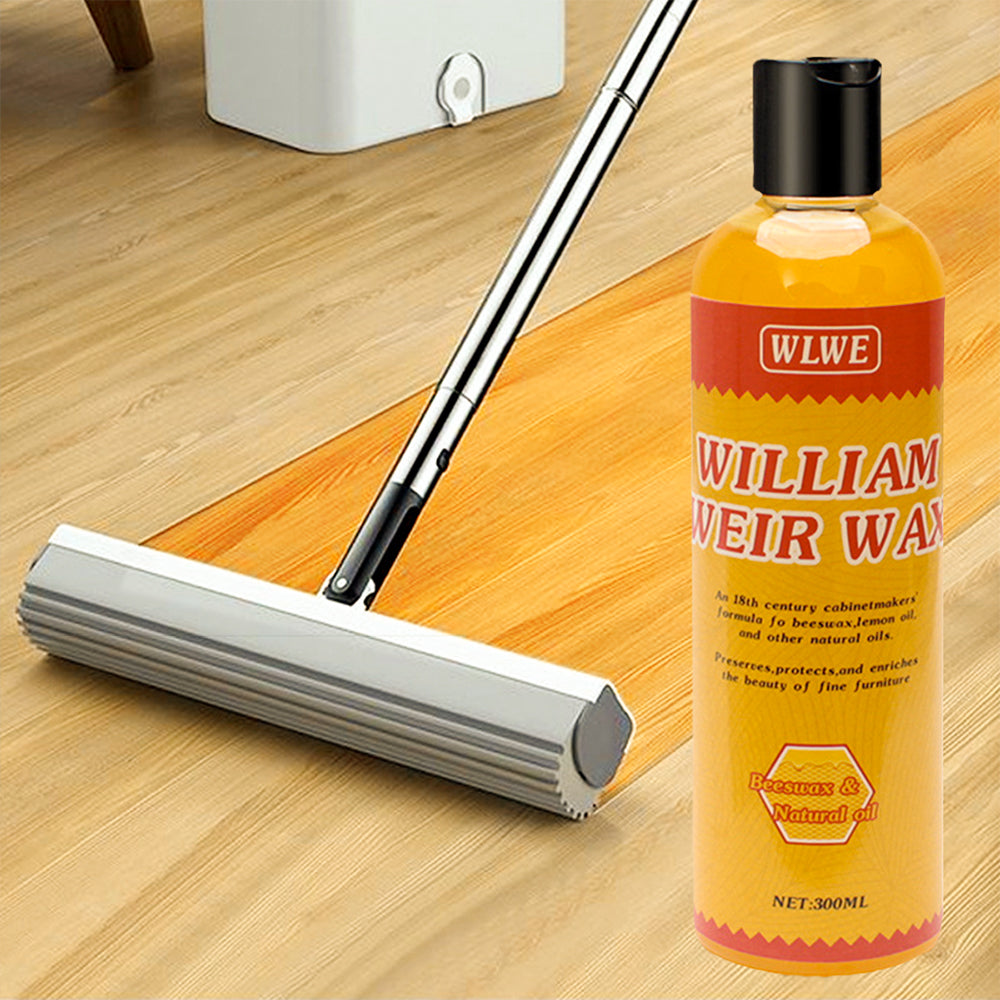 Krombee presents Beeswax furniture restorer applied to dry wooden surface