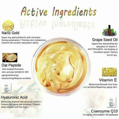 Luxury 24K gold facial treatment combo for youthful complexion active ingredients