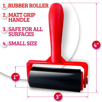 Rubber tape roller applying grip tape smoothly