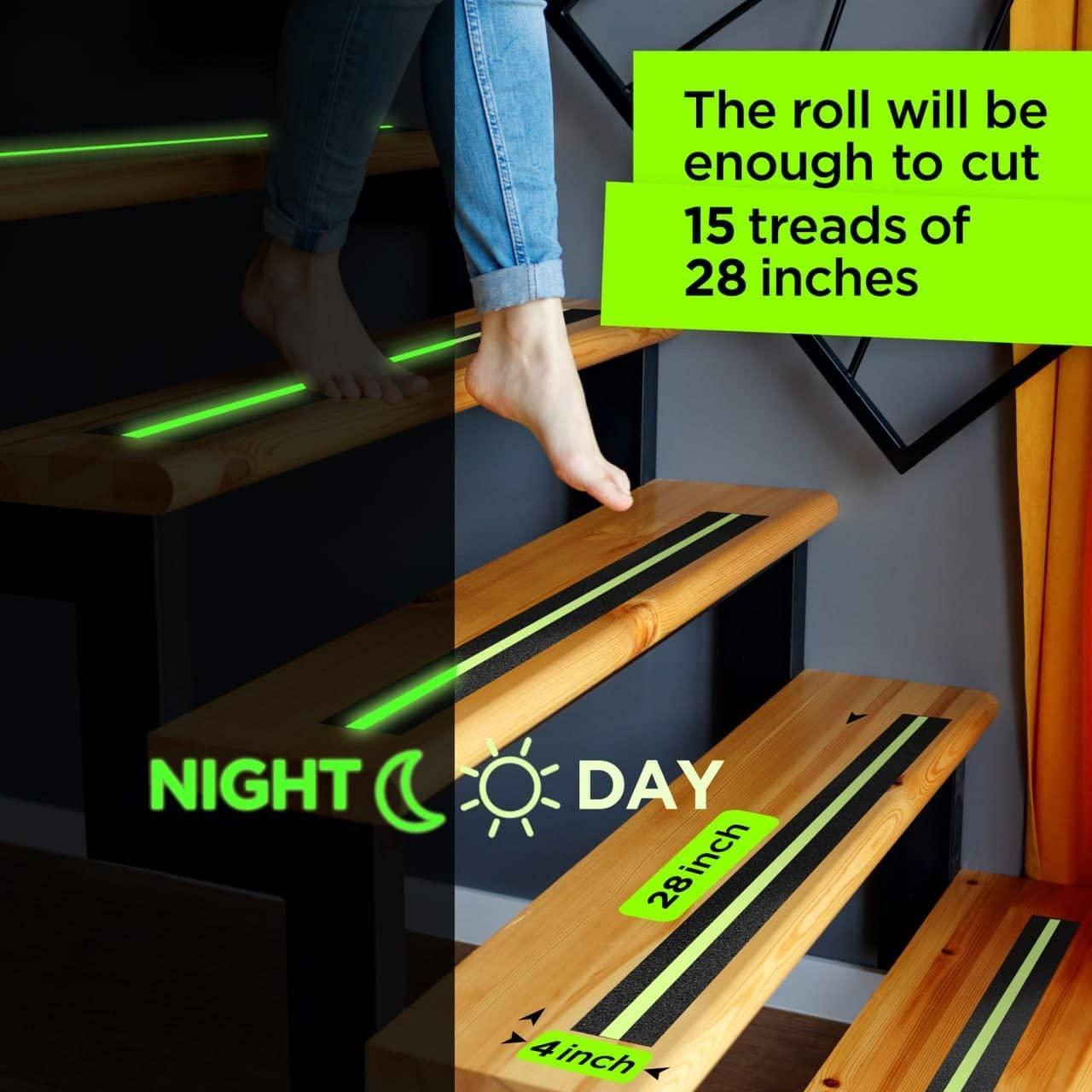 glow stripe stair tread tape