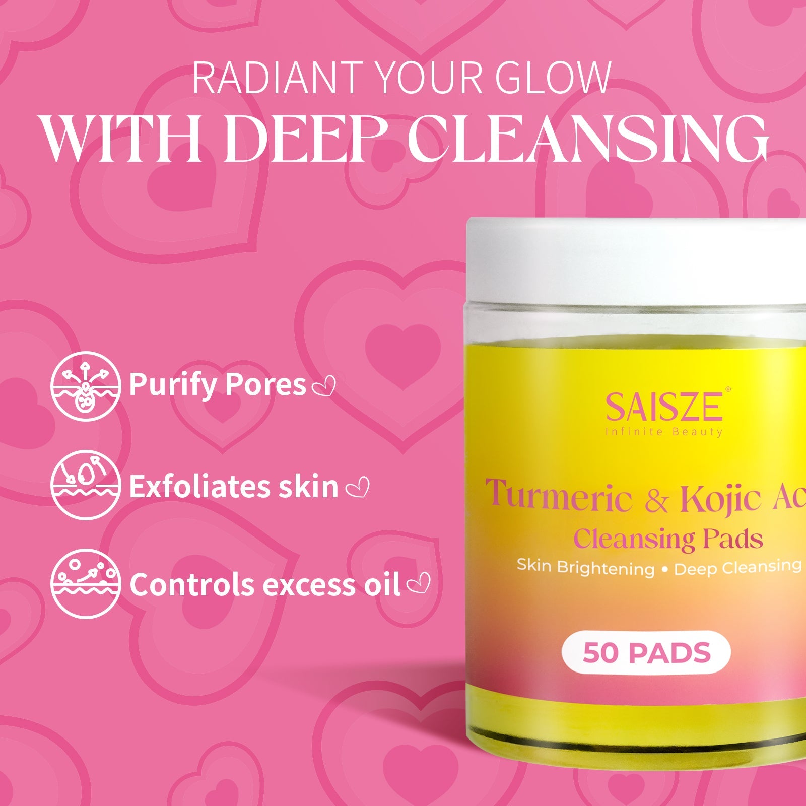 turmeric kojic acid cleansing pads benefits