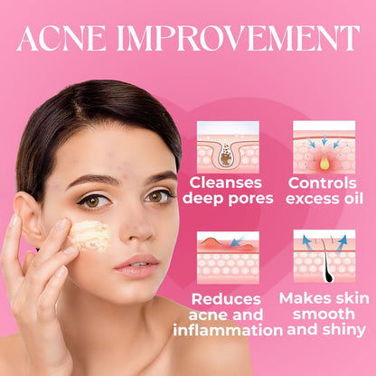 Brightening facial cleanser reducing acne and inflammation