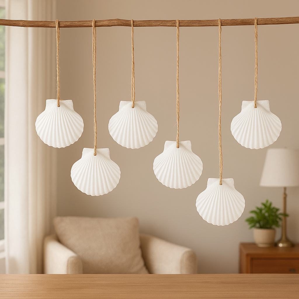 coastal hanging shell ornaments for home decor