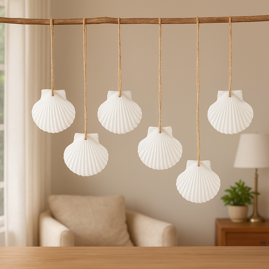 coastal hanging shell ornaments for home decor