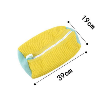 Dimensions of the shoe wash bag with chenille fibers