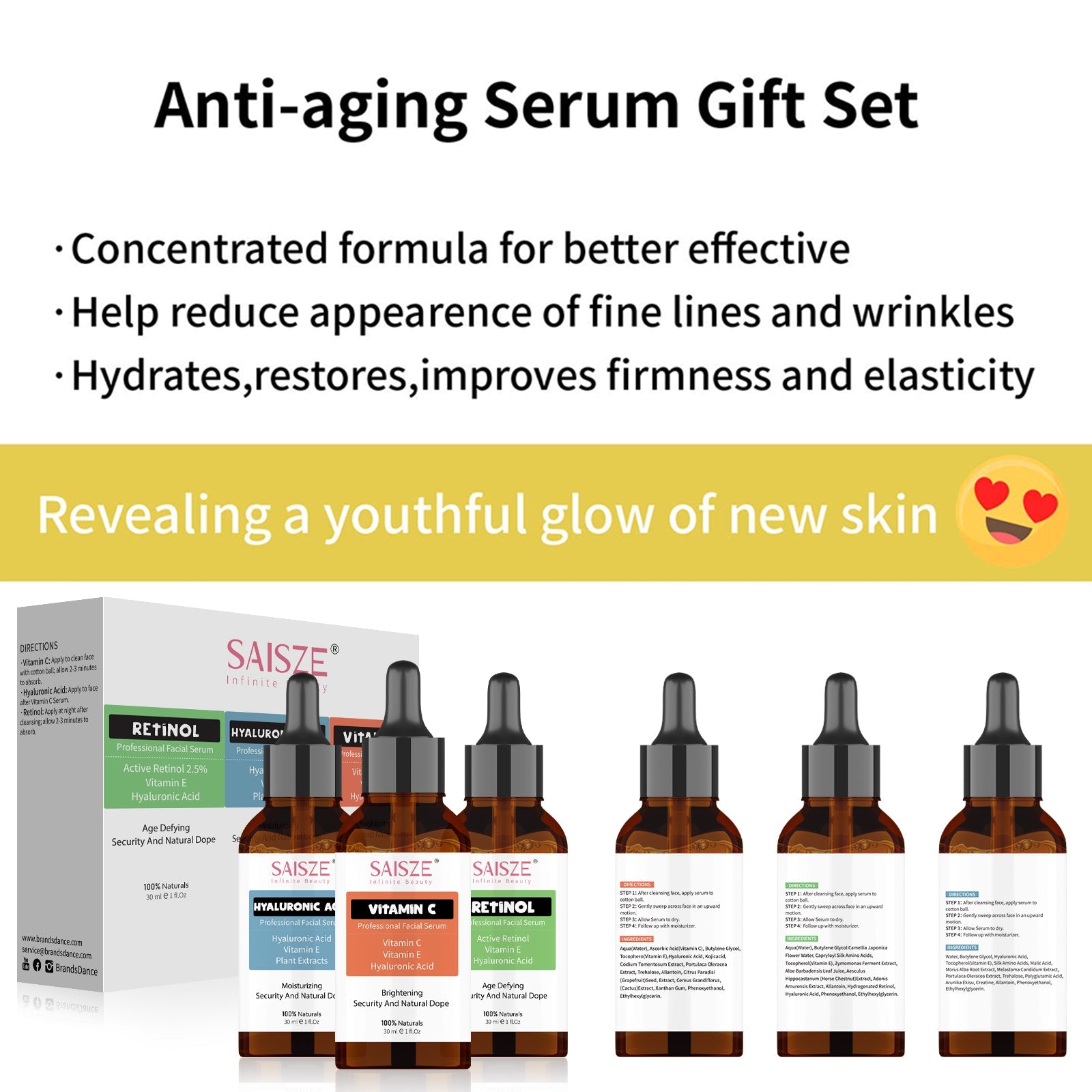 Anti-aging serum set benefits