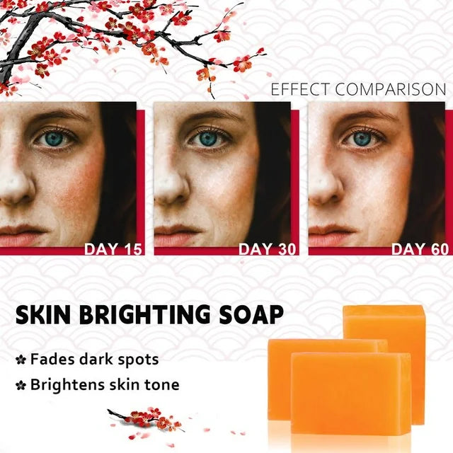 Skincare brightening soap with Kojic Acid and natural ingredients