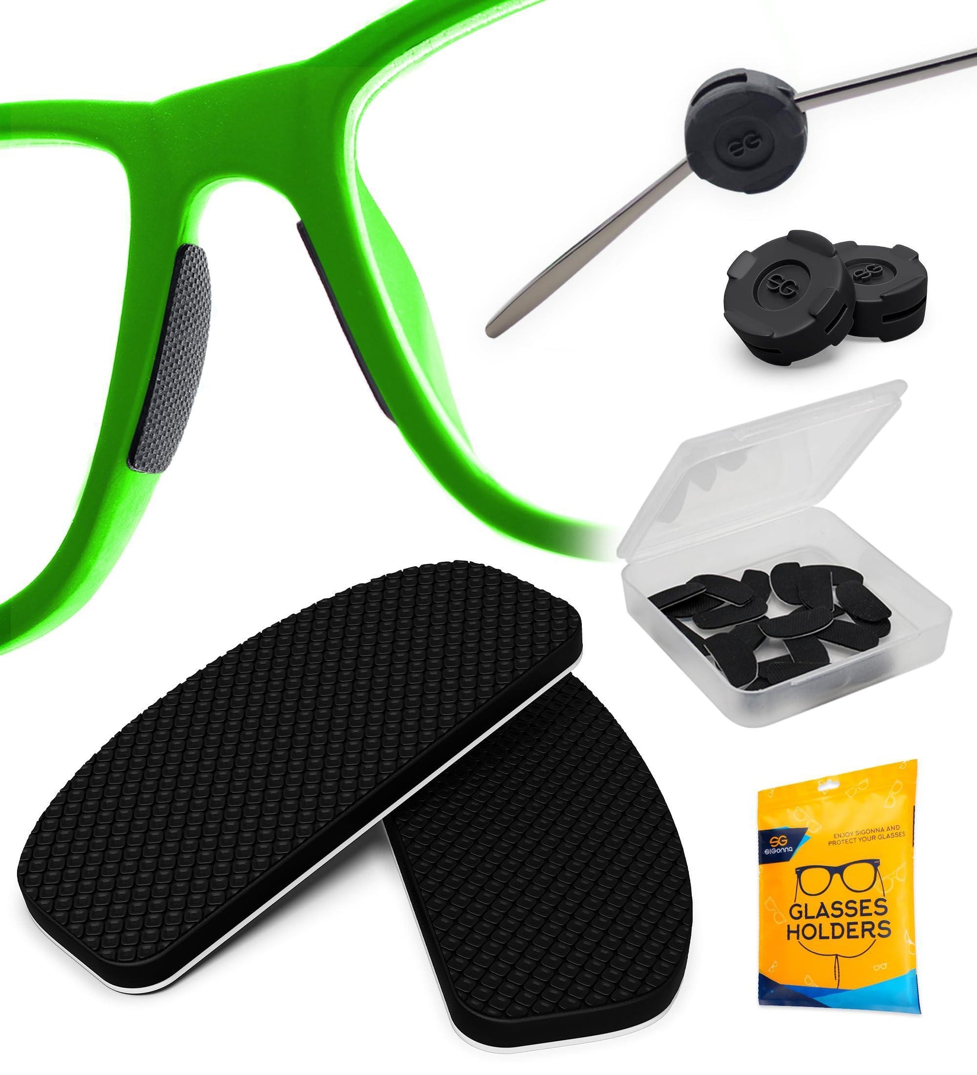 Soft silicone anti-slip eyeglass nose pads set