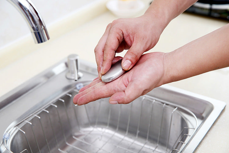 stainless steel odor removal soap bar usage with water