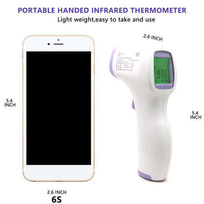 Portable, lightweight digital thermometer with ergonomic handle, easy to carry and use.