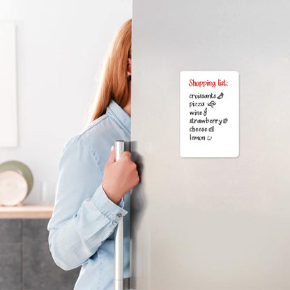 dry erase mini board on refrigerator