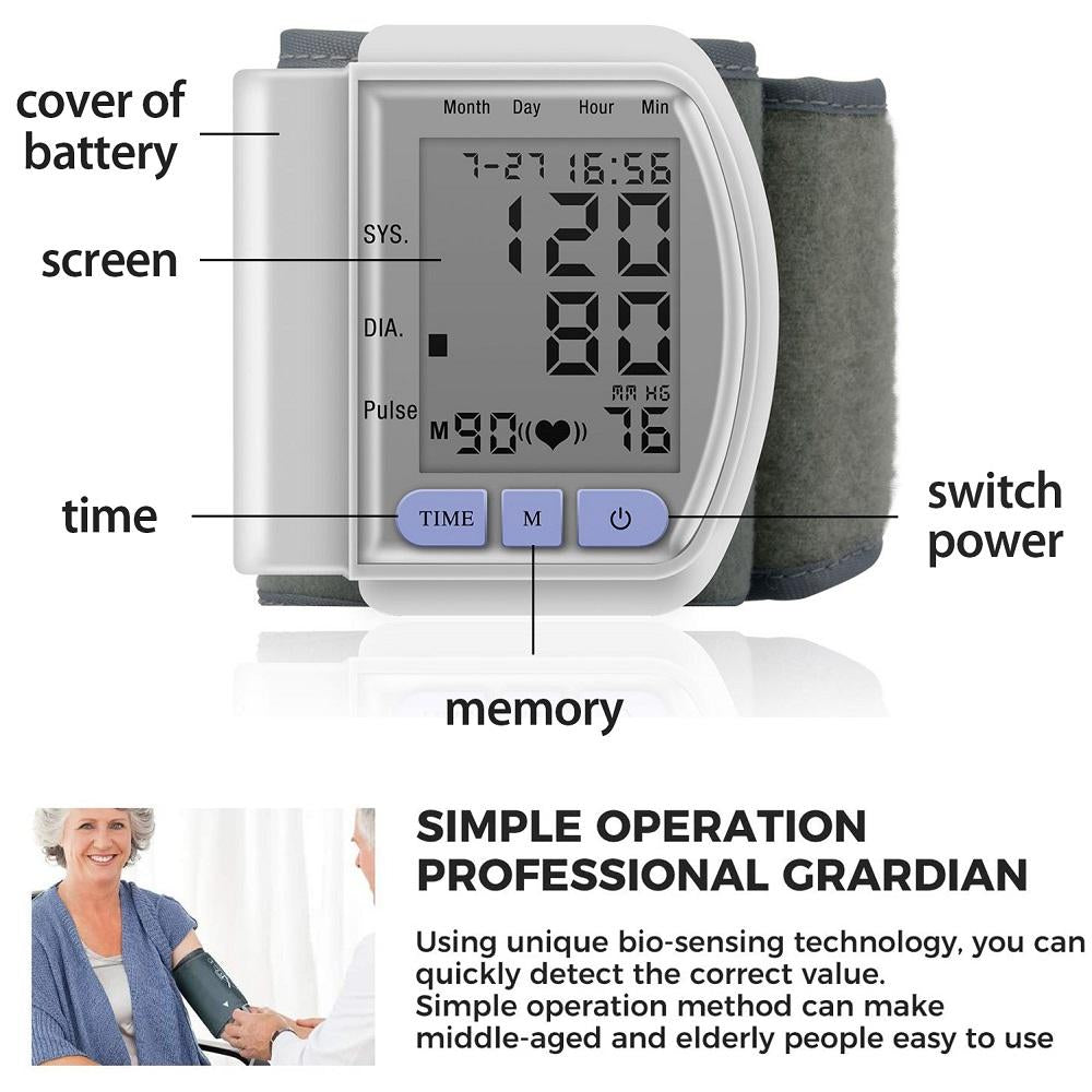 Digital Wrist Blood Pressure Monitor CK-102S – Accurate & Portable