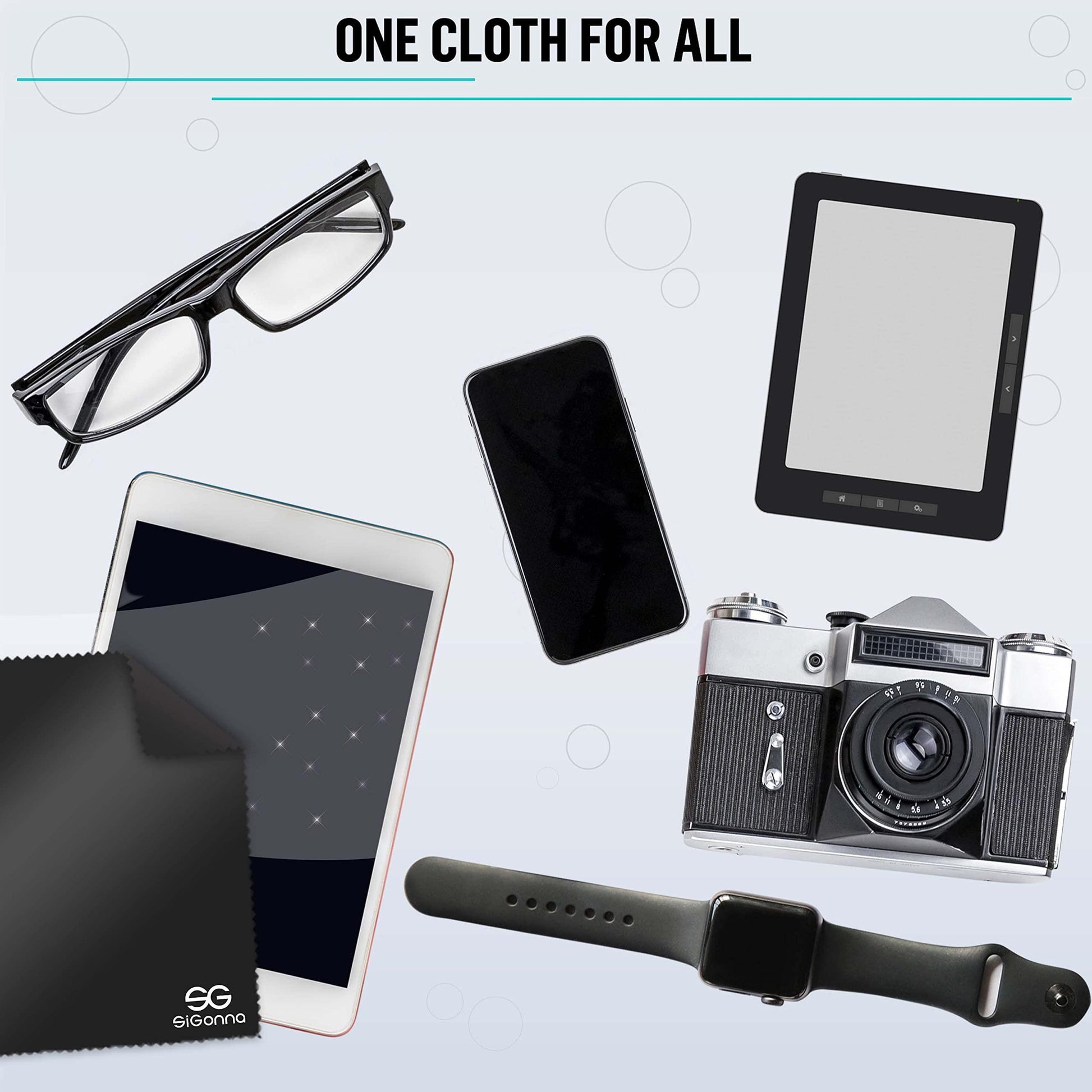 Compact microfiber cloth ideal for travel and daily use