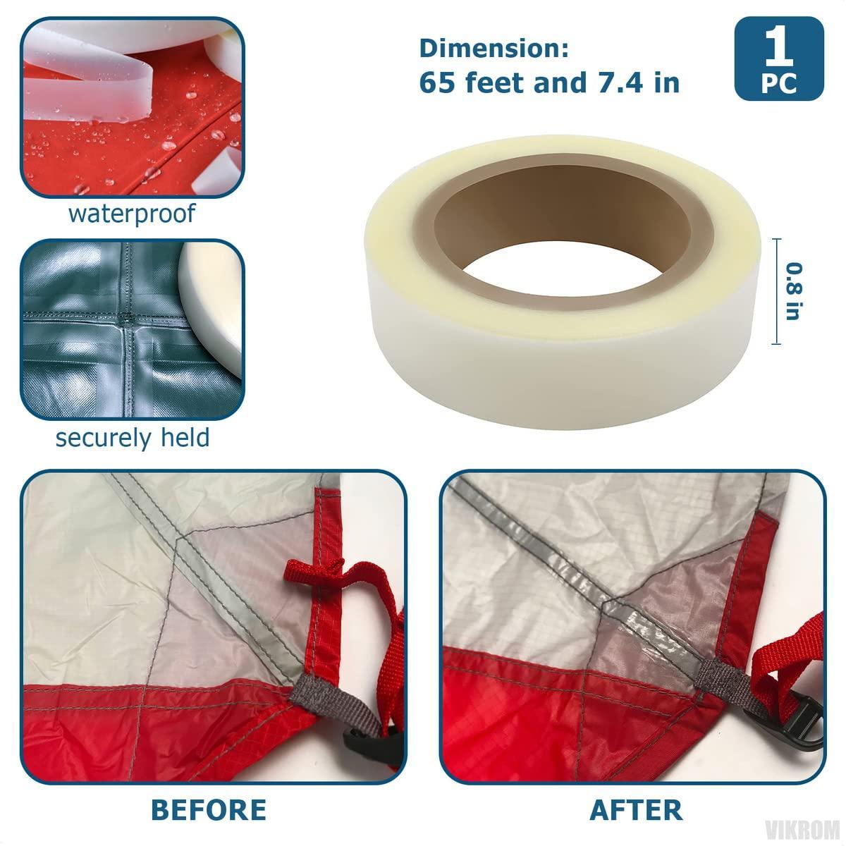 Heavy-duty waterproof tape roll showing length and width