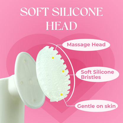 Turmeric foaming cleanser product with soft silicone head