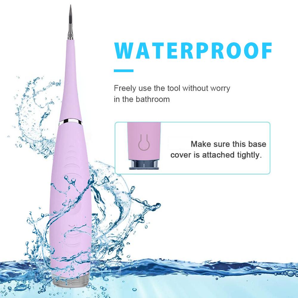 waterproof sonic tartar remover tool with ergonomic grip