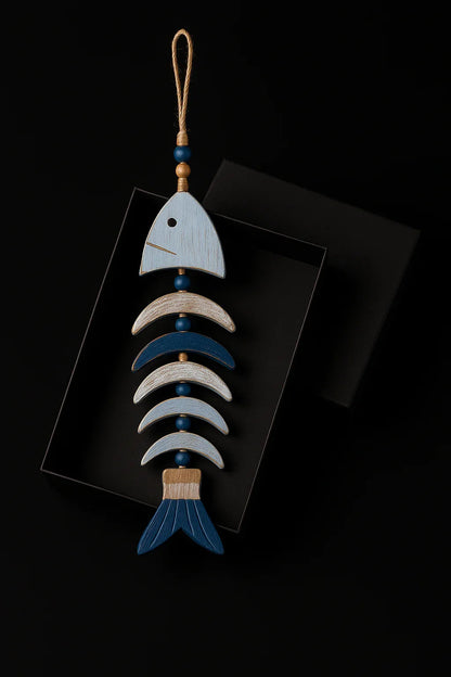 handmade wooden fish coastal wall art
