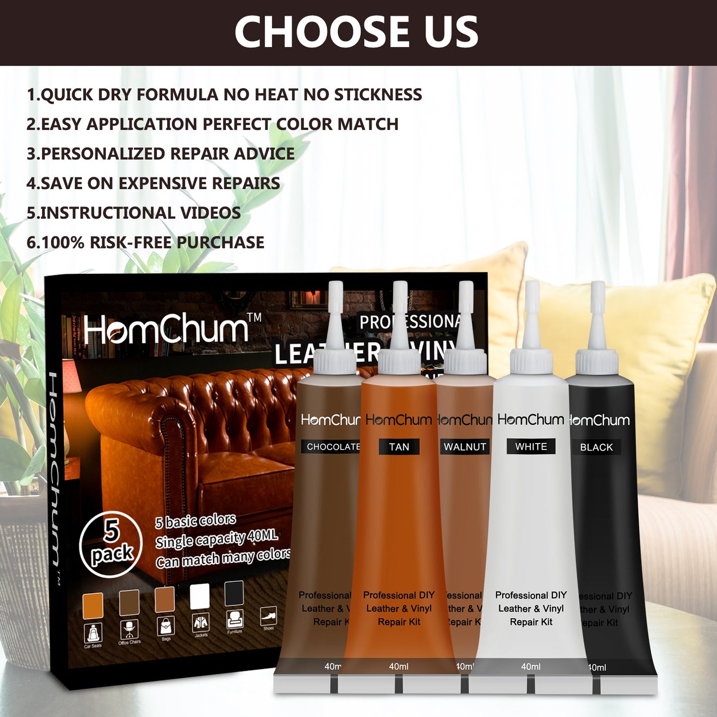 Leather repair kit full set superior features