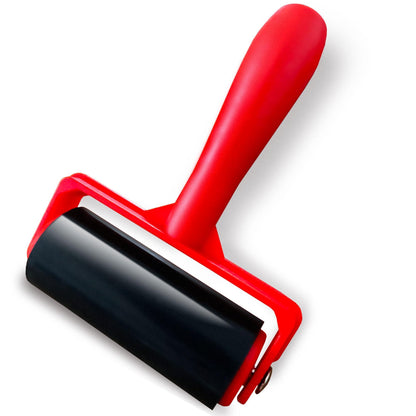 Rubber tape roller with ergonomic ABS handle