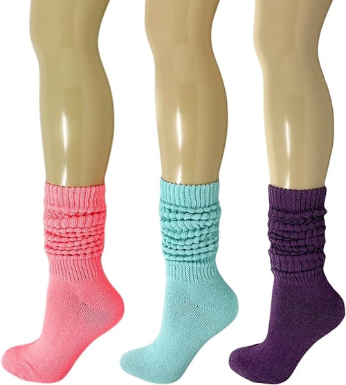 Women’s Extra Heavy Cotton Slouch Socks — 3 Pairs