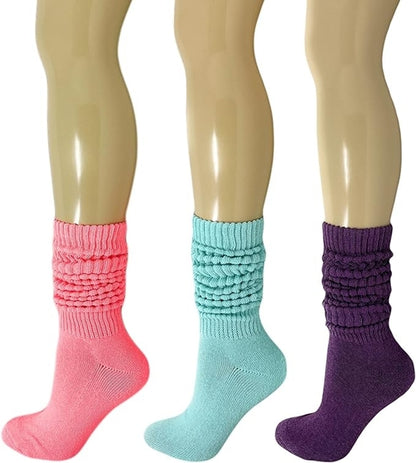 Women’s Extra Heavy Cotton Slouch Socks — 3 Pairs