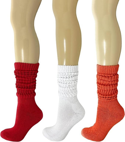 Women’s Extra Heavy Cotton Slouch Socks — 3 Pairs