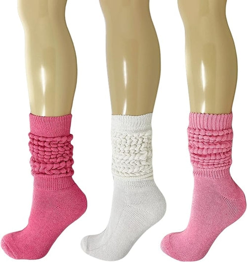 Women’s Extra Heavy Cotton Slouch Socks — 3 Pairs