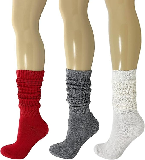 Women’s Extra Heavy Cotton Slouch Socks — 3 Pairs