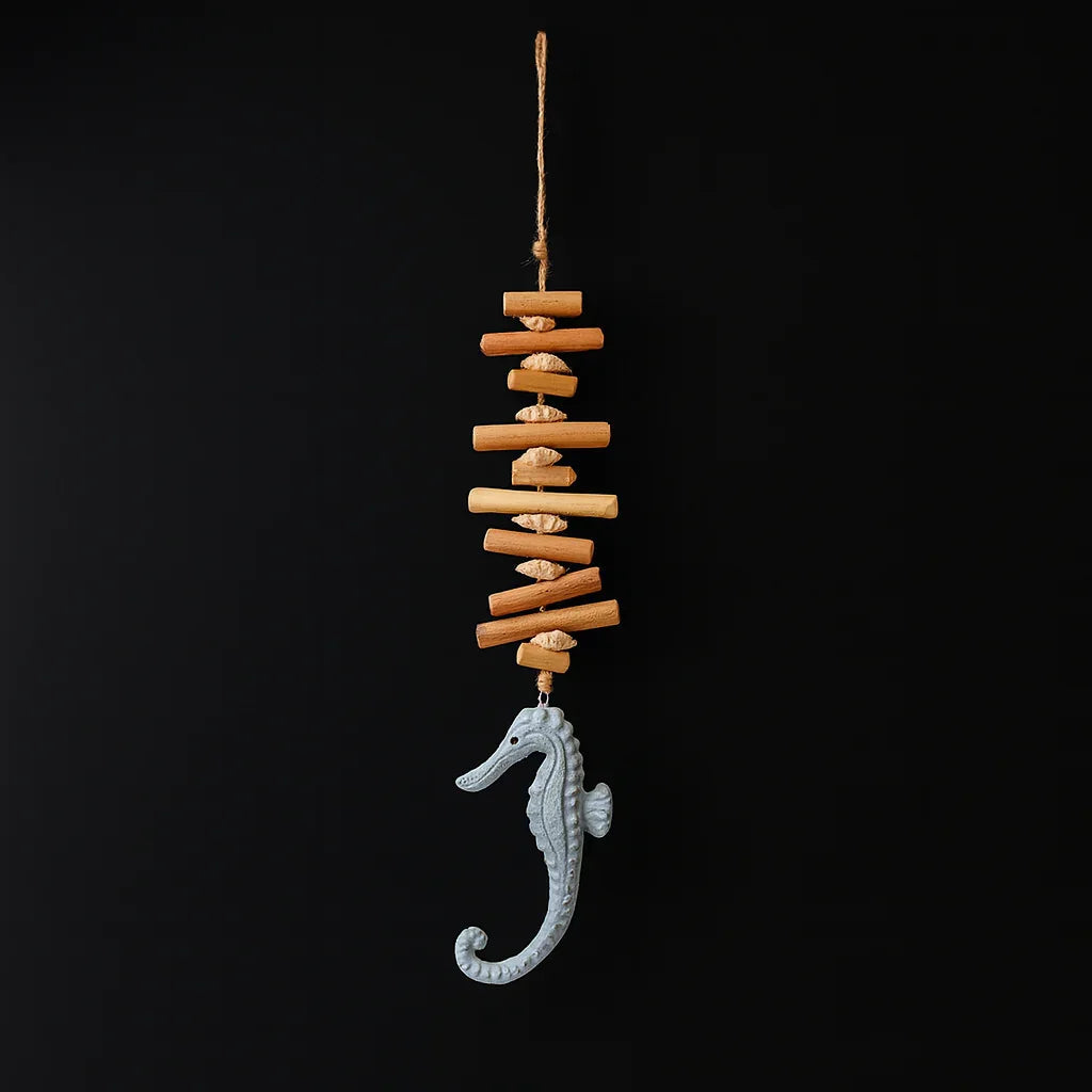 handmade seahorse nautical wood wall art