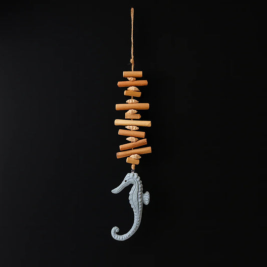 handmade seahorse nautical wood wall art