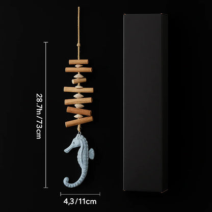 dimensions of rustic seahorse ocean-inspired wall accent