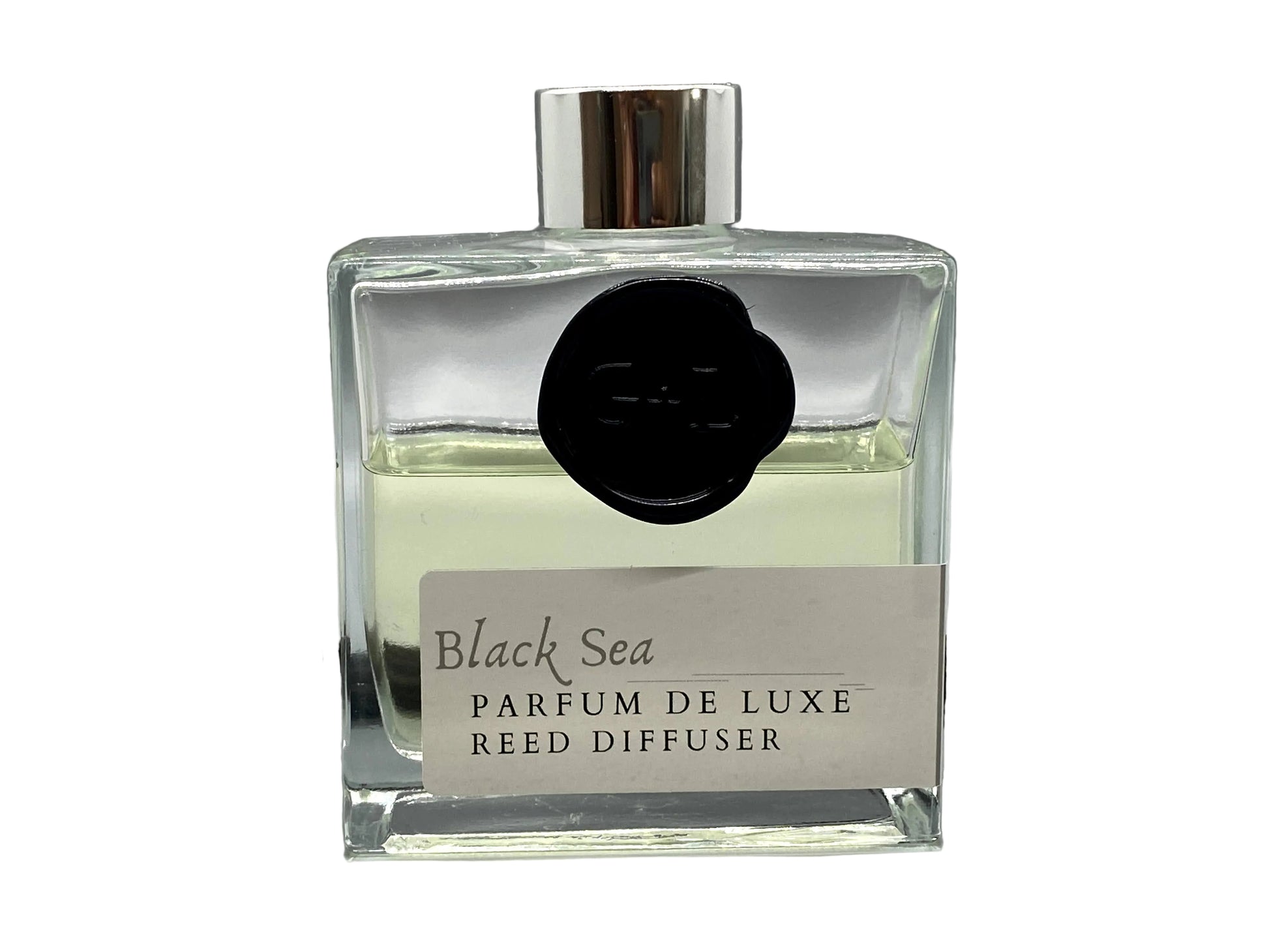 Black Sea Parfum de Luxe reed diffuser on a white background