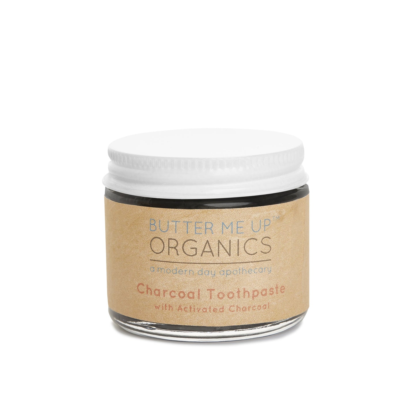 Organic Activated Charcoal Whitening Toothpaste – 2oz Glass Jar