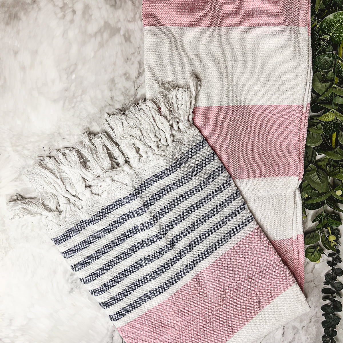 Mediterranean XL 180 GSM Turkish cotton towel with decorative tassels