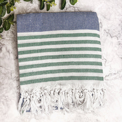Mediterranean XL 180 GSM Turkish cotton towel with decorative tassels