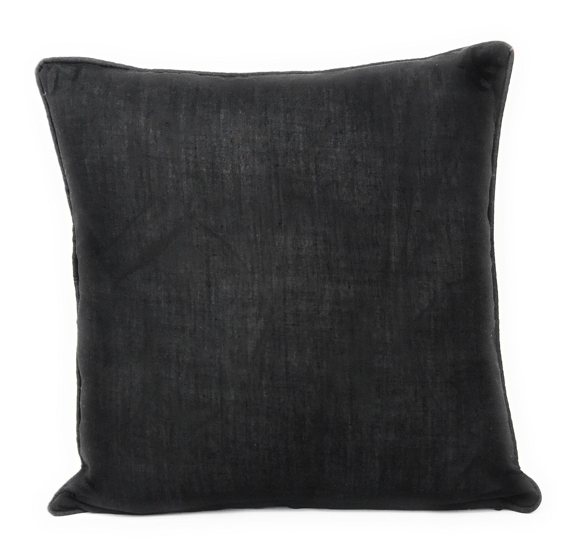 black back ethnic pillow cover