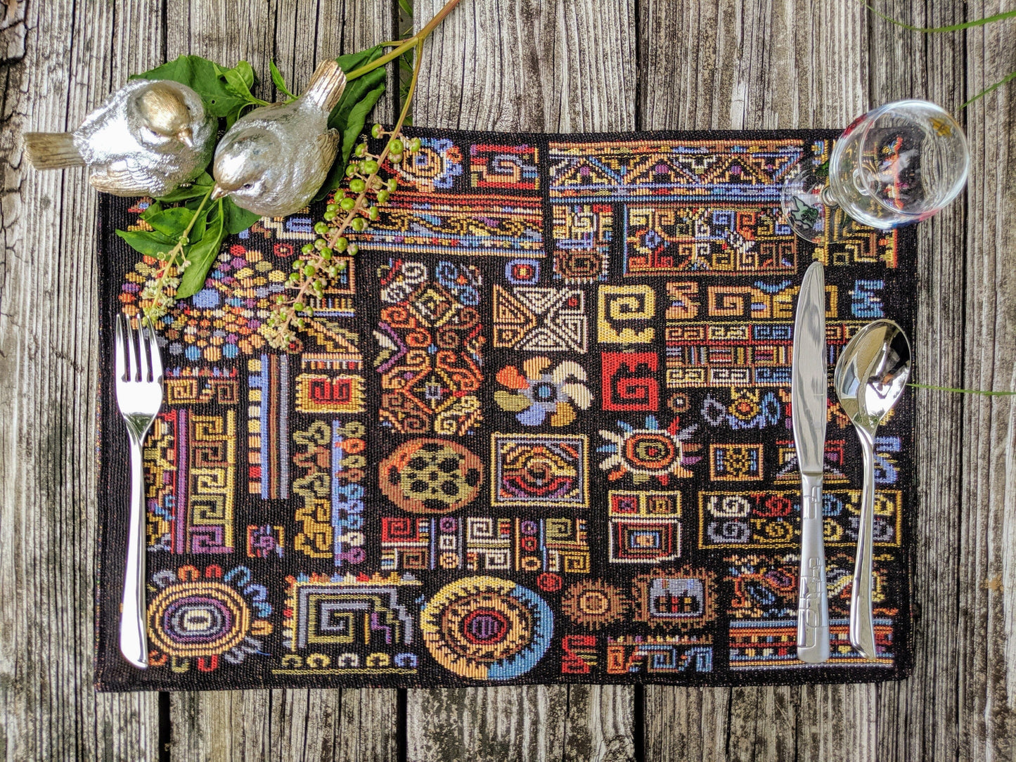 multi-color woven table mat