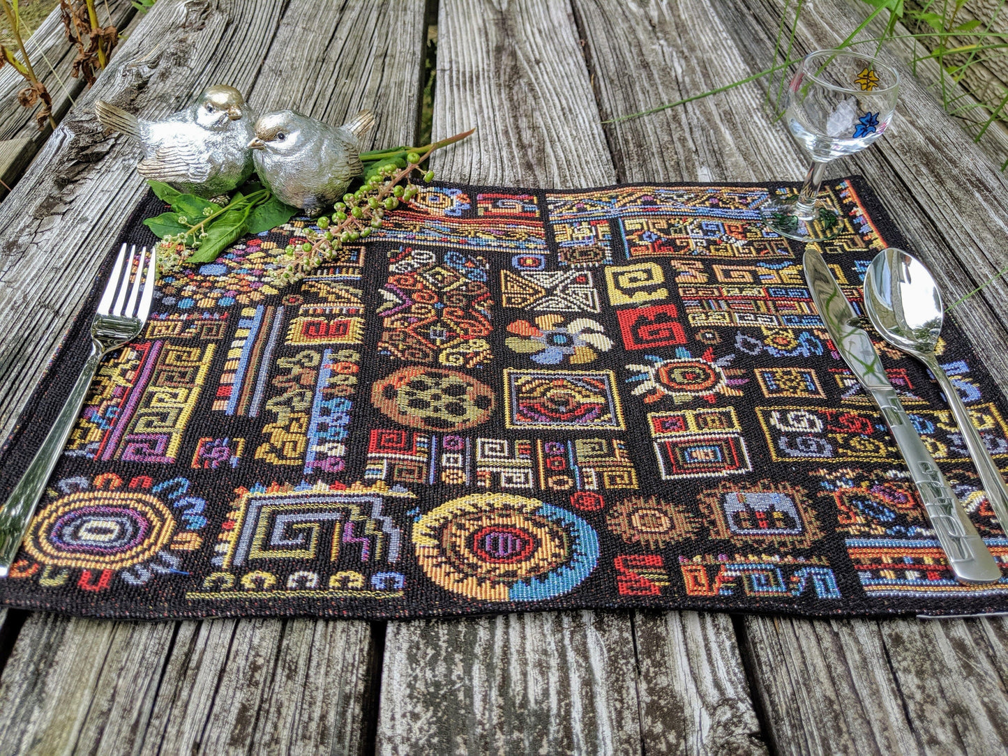 ethnic pattern tapestry placemat