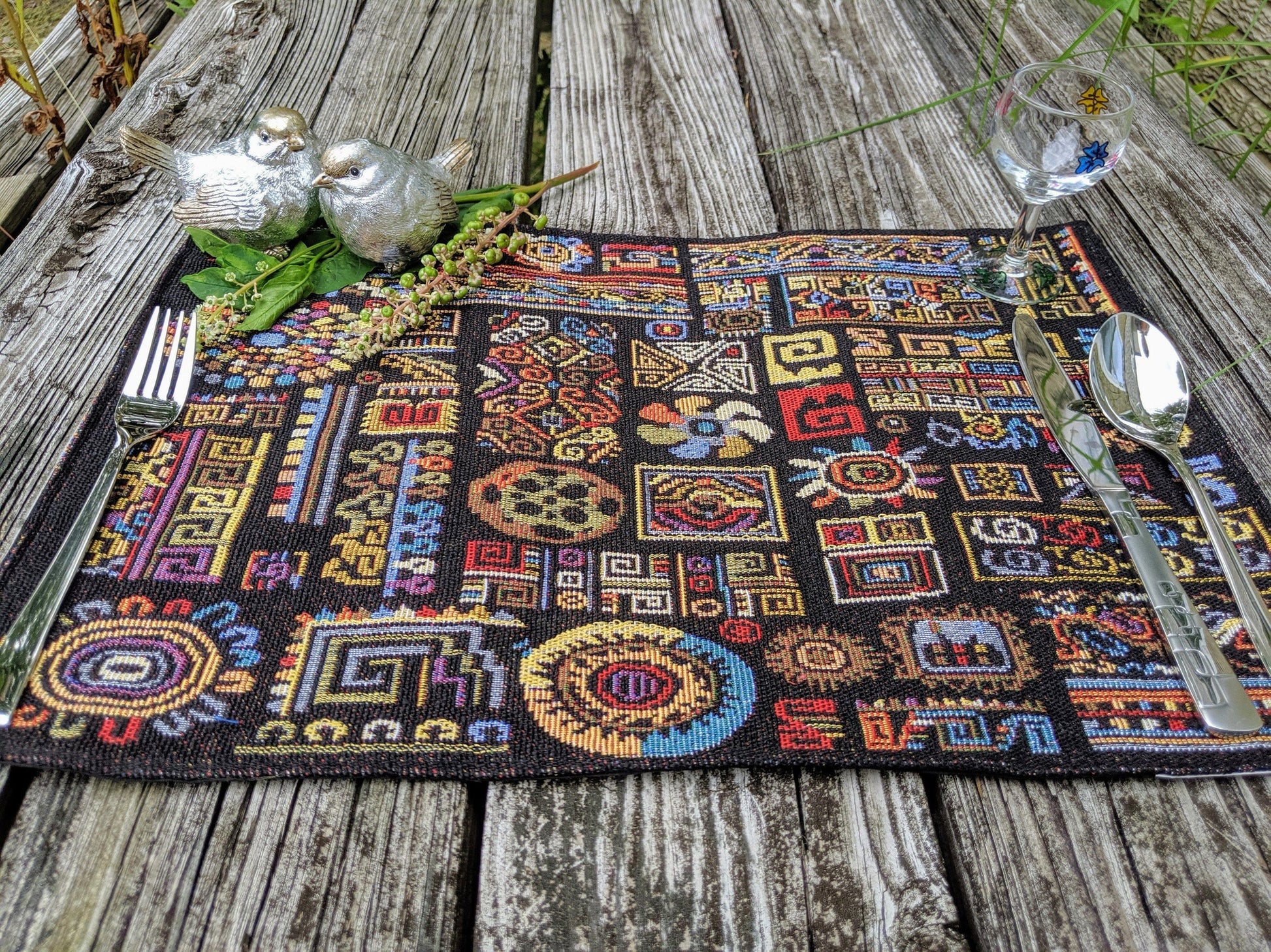 ethnic pattern tapestry placemat