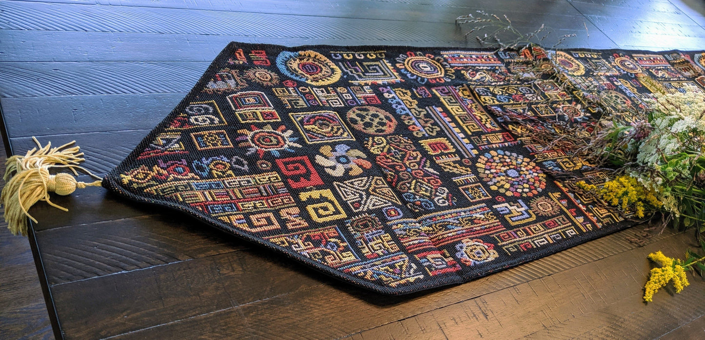 colorful ethnic dining table runner