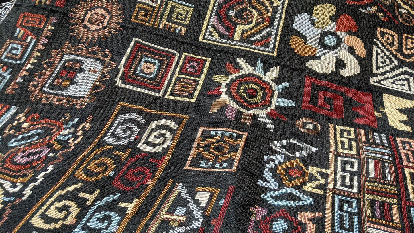 boho geometric tapestry throw