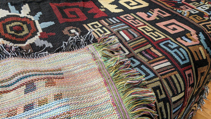 decorative woven sofa blanket