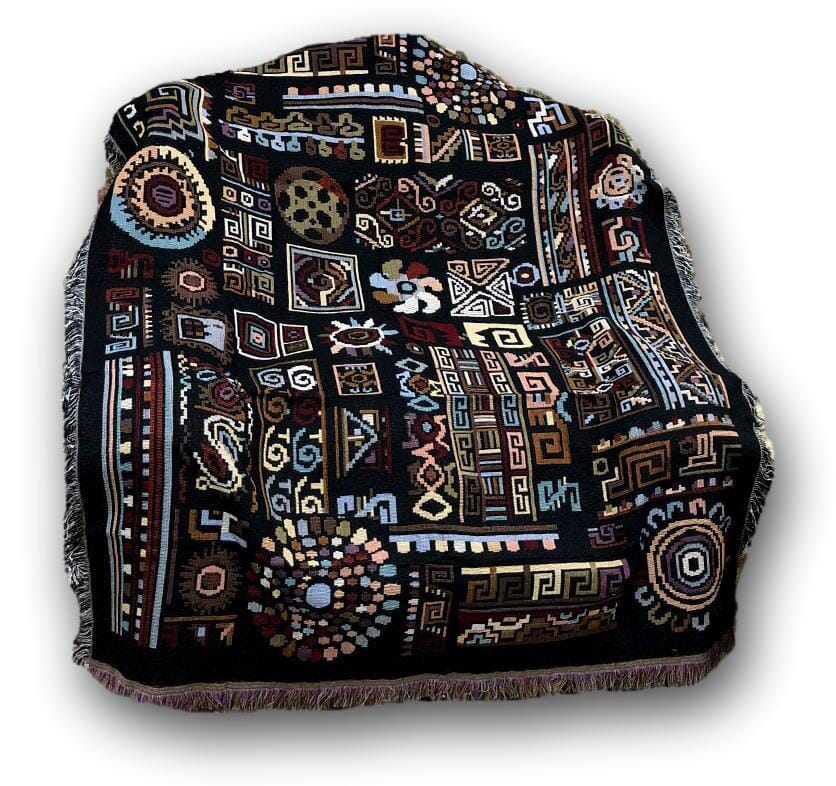 ethnic tapestry throw blanket