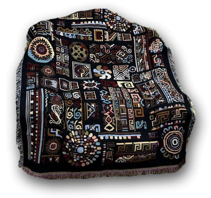 ethnic tapestry throw blanket
