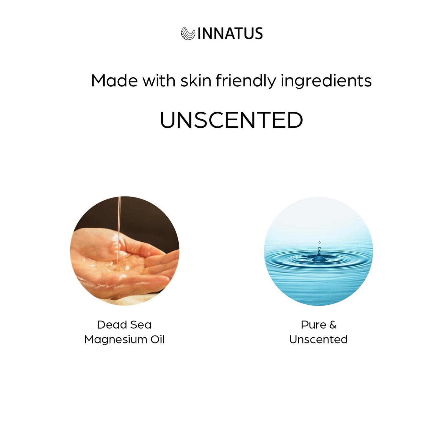 pure, unscented Dead Sea Magnesium Resting Oil made with skin friendly ingredients