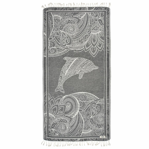 Exclusive Magic Dolphin Peshtemal – 100% Pure Cotton Beach Towel